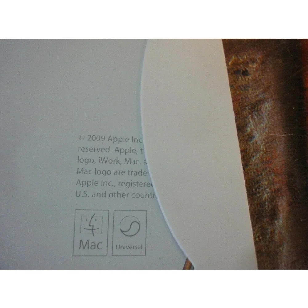 iWork retail Page numbers keynotes 09 for mac mb942z/a‎ Disk CD software